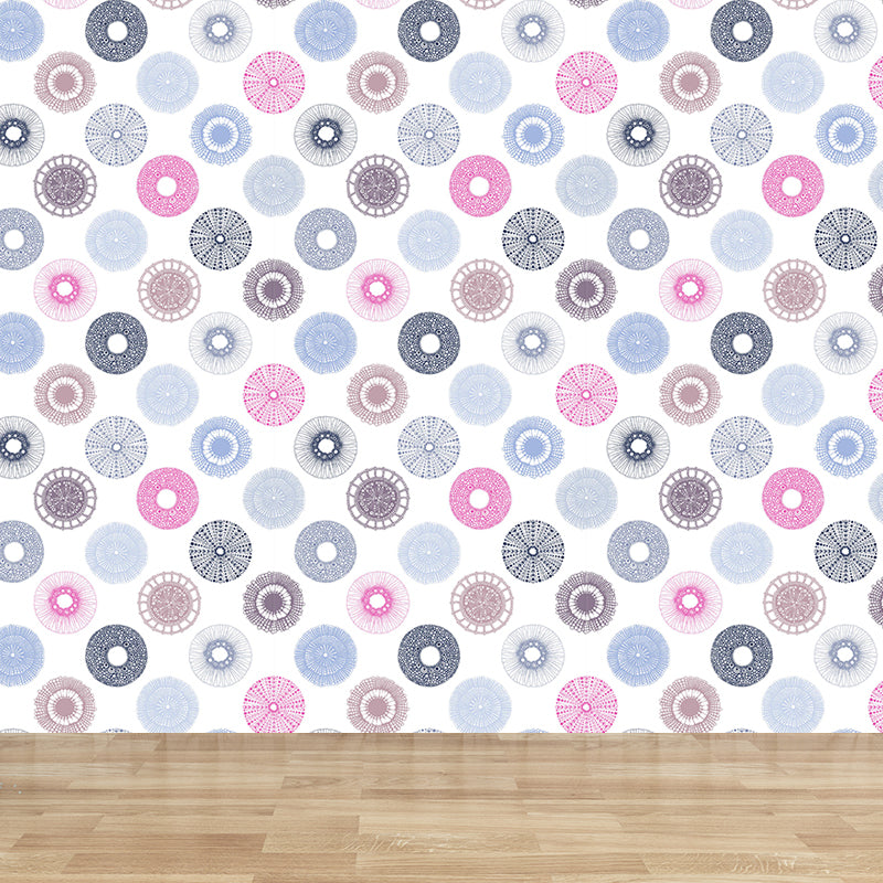 Big Dandelions Wallpaper Mural Modern Novelty Flower Print Wall Covering in Pastel Color