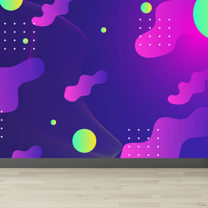 Dark Color Geometric Wallpaper Mural Abstract Modern Waterproofing Wall Art for Home
