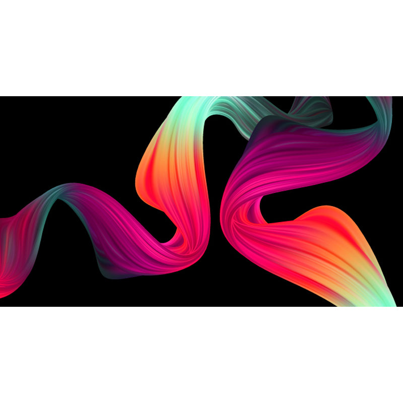 Abstract Ribbons Wall Paper Mural Contemporary Non-Woven Wall Decor for Girls Room