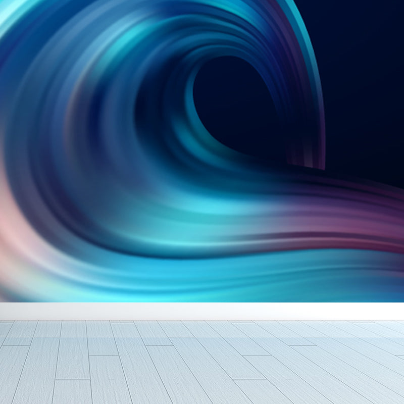 Bright Twist Pattern Mural Decal Moisture Resistant Modern House Interior Wall Art