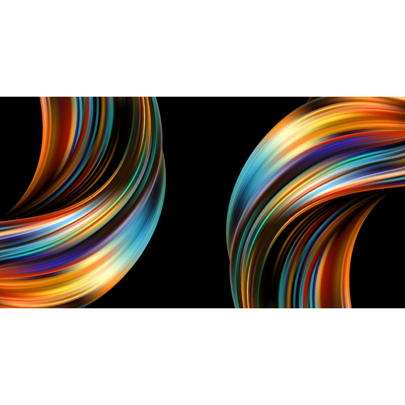 Bright Twist Pattern Mural Decal Moisture Resistant Modern House Interior Wall Art