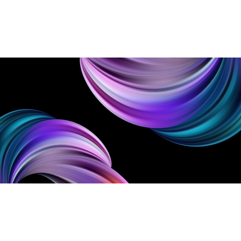 Curvy Ribbons Mural Wallpaper Dark Color Modernist Wall Covering for Accent Wall