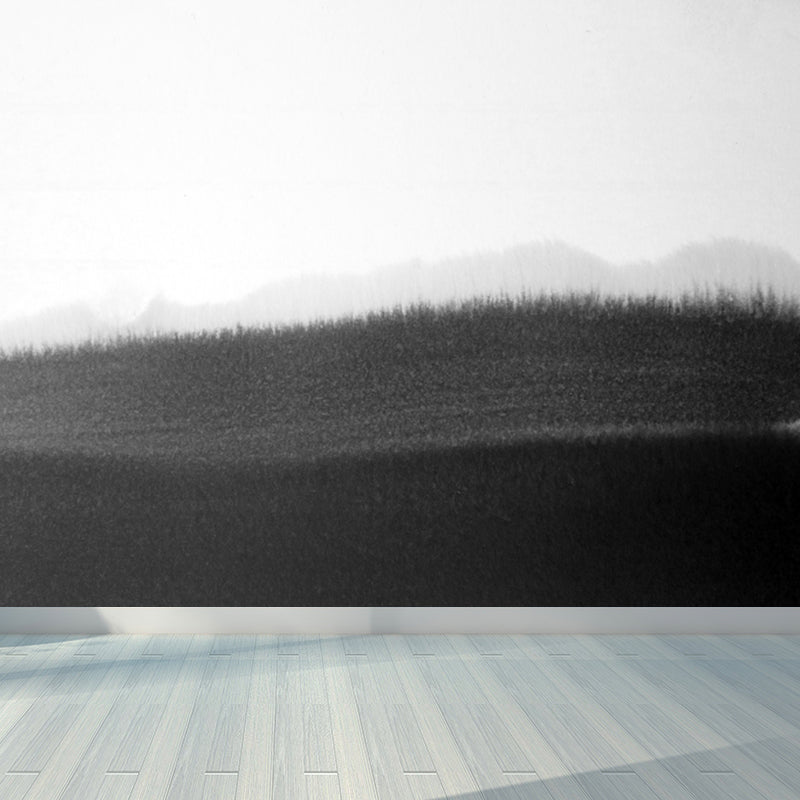 Big Ink Painting Mural Wallpaper Minimalism Abstract Wall Art in Black and White