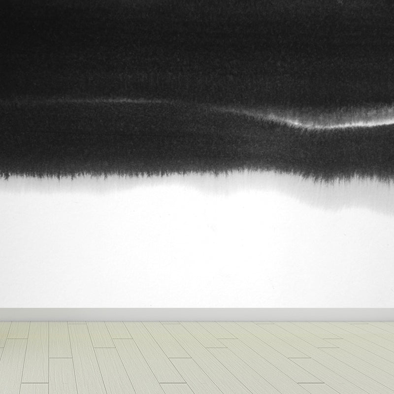 Big Ink Painting Mural Wallpaper Minimalism Abstract Wall Art in Black and White