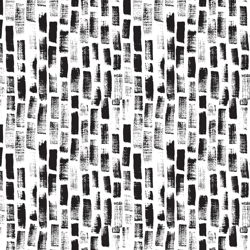 Black and White Botanic Drawing Mural Geometric Modern Water-Proof Wall Covering