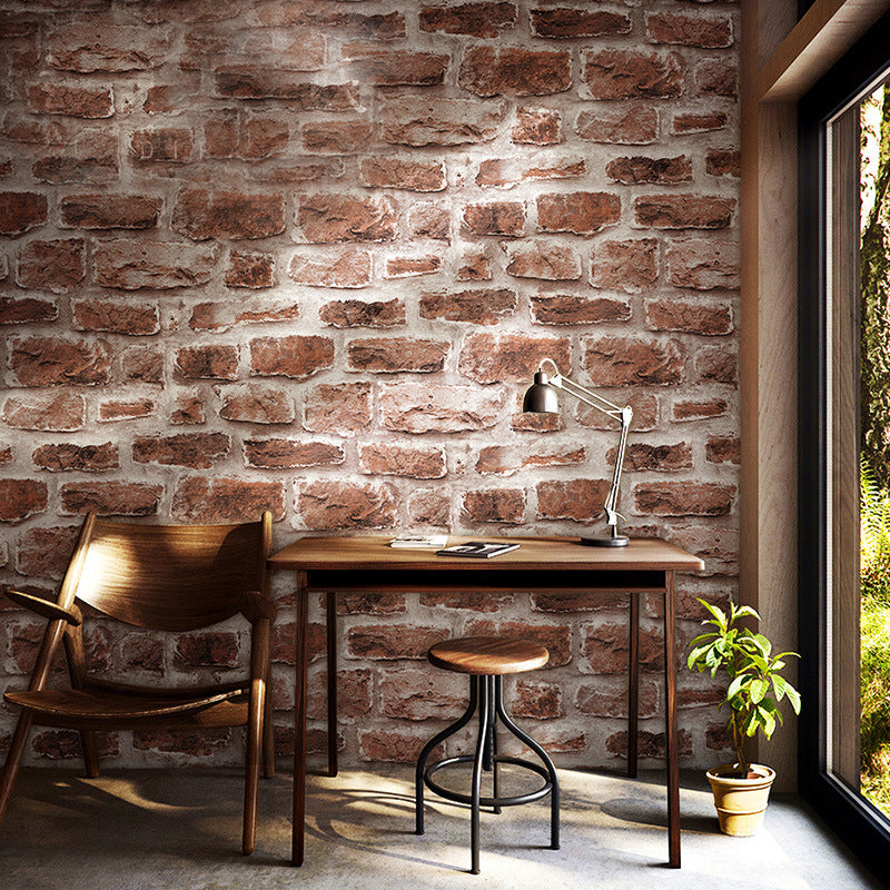 Rustic Countryside 3D Brick Non-Pasted Wallpaper for Bar and Restaurant, 33' by 20.5"
