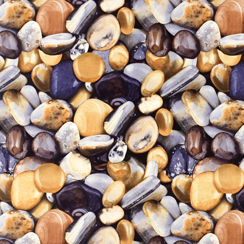 Vinyl 31' x 20.5" Contemporary Non-Pasted 3D Print Cobblestone and Rock Wallpaper