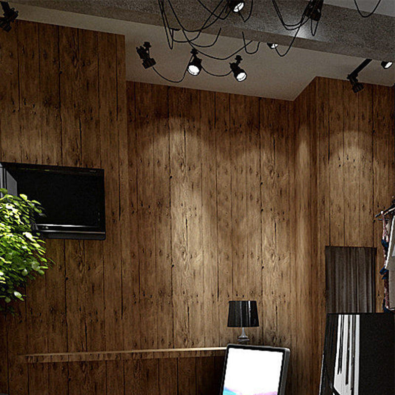 31'L x 20.5"W Vintage Faux Wood Non-Pasted Wallpaper in Distressed Color
