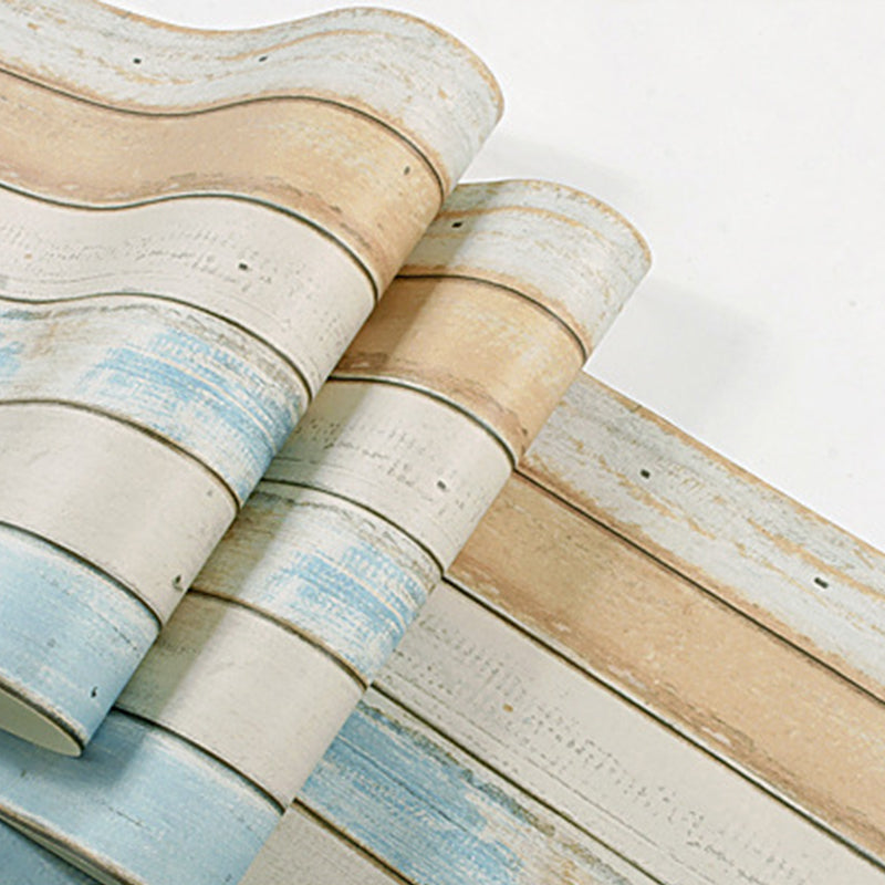 Non-Pasted 57.1 sq ft. Mediterranean Vertical Stripe Wallpaper for Hotel and Coffee Shop