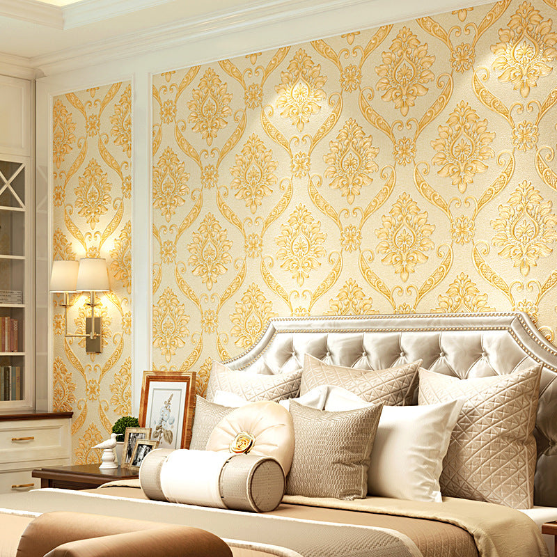 3D Print Blossoms Non-Pasted Wallpaper for Coffee Shop and Guest Room, 31-foot x 20.5-inch