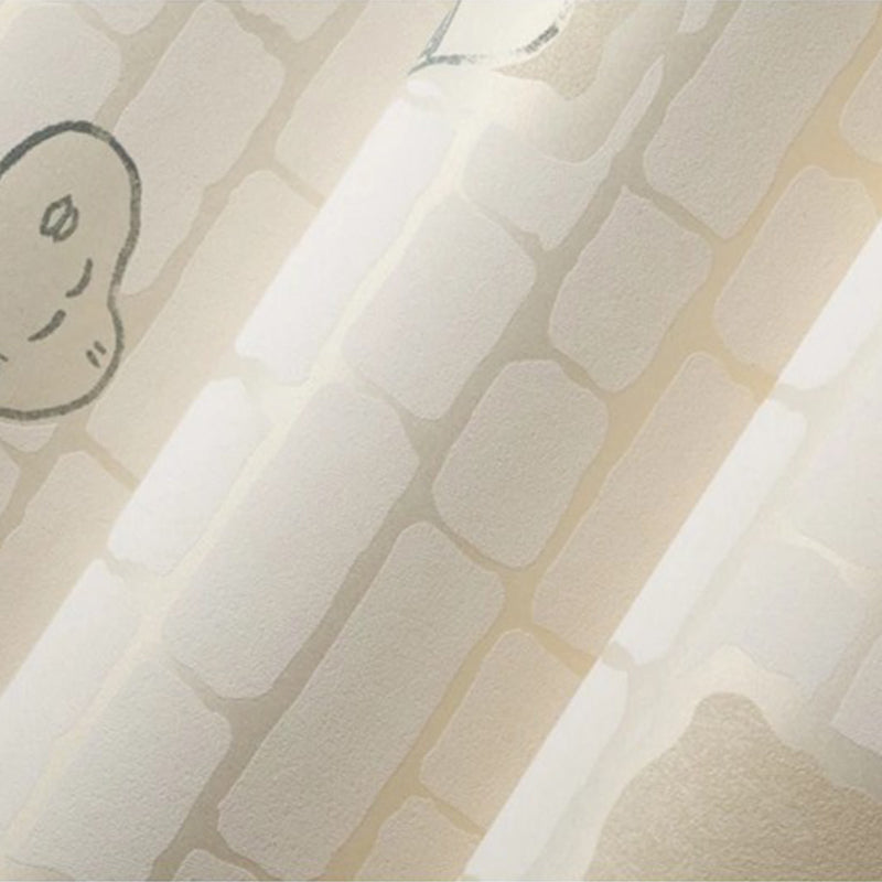 Bedroom Wallpaper for Kids with Pastel Pink 3D Cube and Cute Dog, 20.5-inch x 33-foot, Non-Pasted