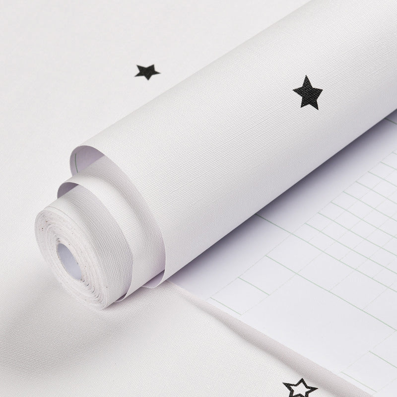 Carta da parati autoadesiva decorativa a tinta unita Simple Star 33' L x 20,5 "W per bambini