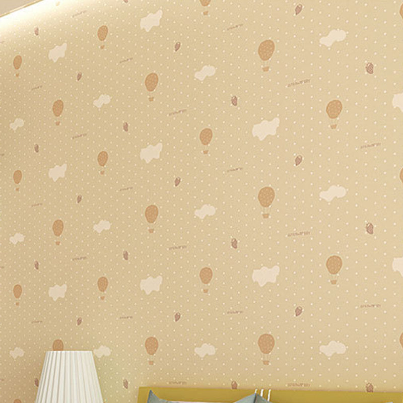 20.5"W x 33'L Romantic Minimalist Cartoon Balloon Non-Pasted Wallpaper for Girls