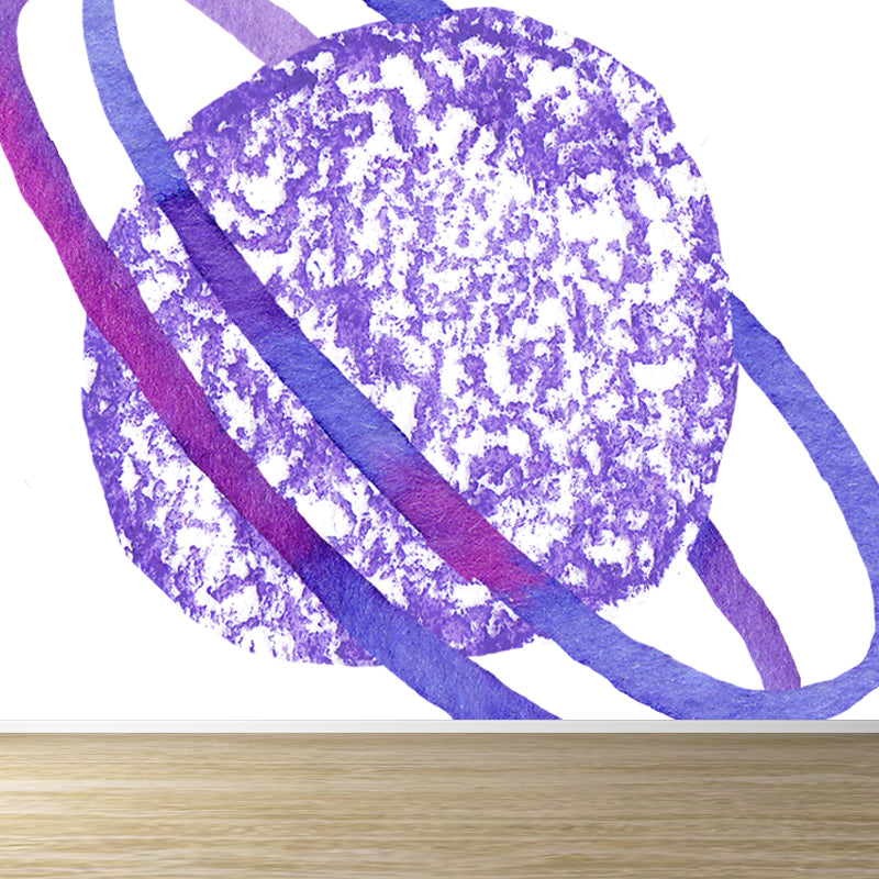 Science Fiction Universe Sphere Mural Bright Color Waterproofing Wall Covering for Bedroom