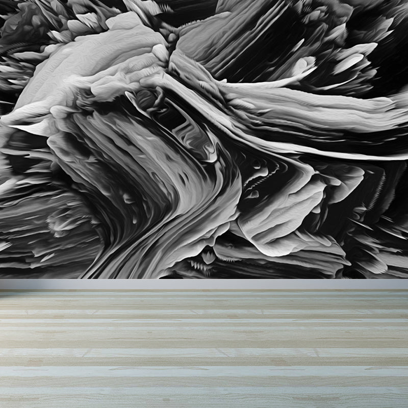 Black Explosion Effect Mural Decal Abstract Modern Moisture Resistant Wall Decor