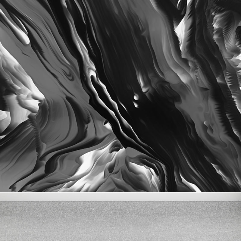 Black Explosion Effect Mural Decal Abstract Modern Moisture Resistant Wall Decor