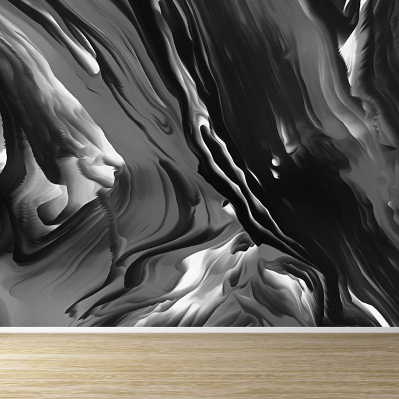 Black Explosion Effect Mural Decal Abstract Modern Moisture Resistant Wall Decor