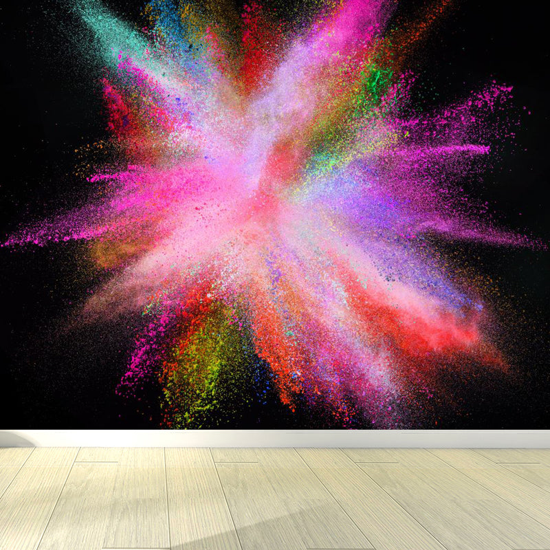 Whole Bursting Powder Wallpaper Mural Modern Beautiful Abstract Wall Decor in Multi-Color