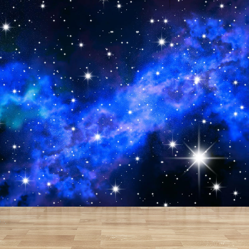 Full Size Stars Wall Mural Decal Modern Dreamy Universe Wall Decor in Dark Color