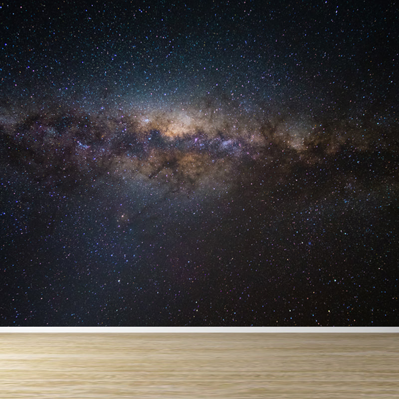 Full Size Stars Wall Mural Decal Modern Dreamy Universe Wall Decor in Dark Color