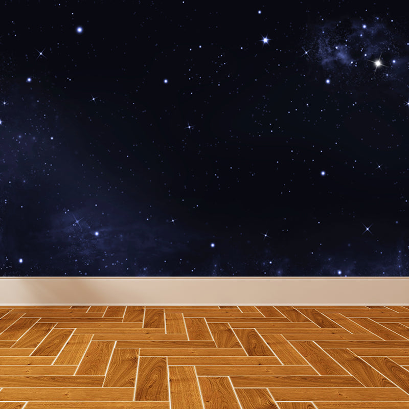 Full Size Stars Wall Mural Decal Modern Dreamy Universe Wall Decor in Dark Color