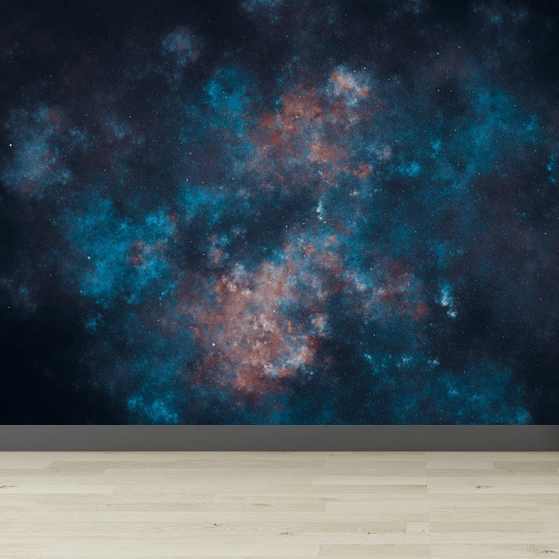 Full Size Stars Wall Mural Decal Modern Dreamy Universe Wall Decor in Dark Color