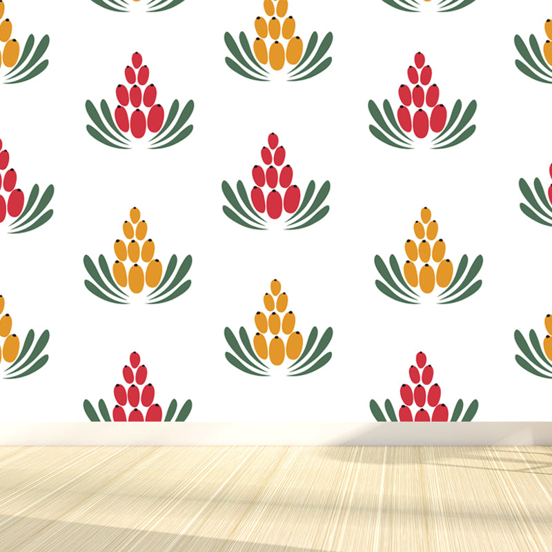 Multicolored Childrens Art Mural Decal Large Blooming Flower Wall Decor for Bedroom