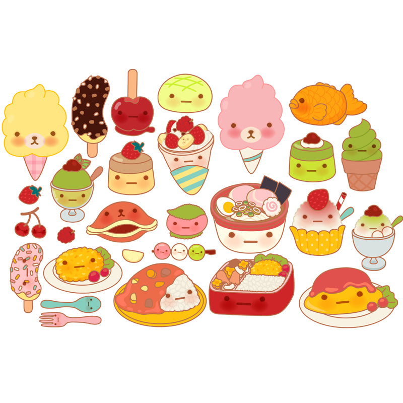 Delicious Foods Wall Paper Mural for Childrens Bedroom, Multi-Color, Made to Measure