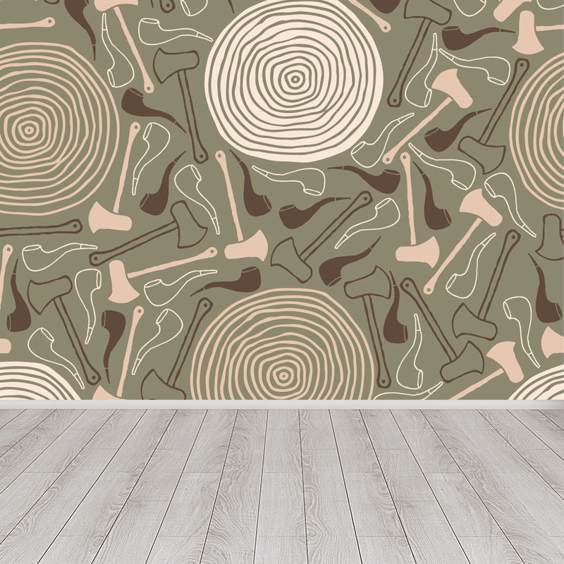 Smooth Botanics Wall Paper Mural Personalized Trendy Wall Covering for Accent Wall