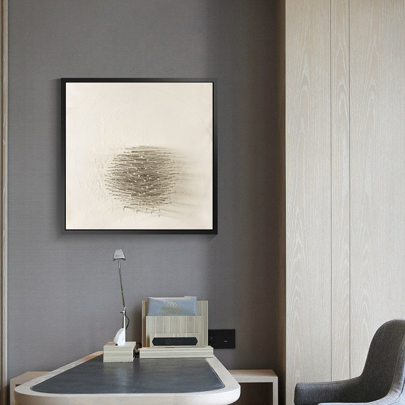 Abstract Pattern Canvas Nordic Style Textured Wall Decor in Soft Color for Kitchen