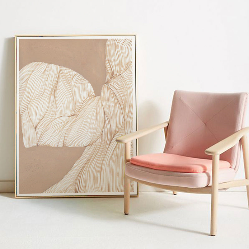 Illustration Devise Pattern Wall Print Dining Room Abstract Canvas in Light Color