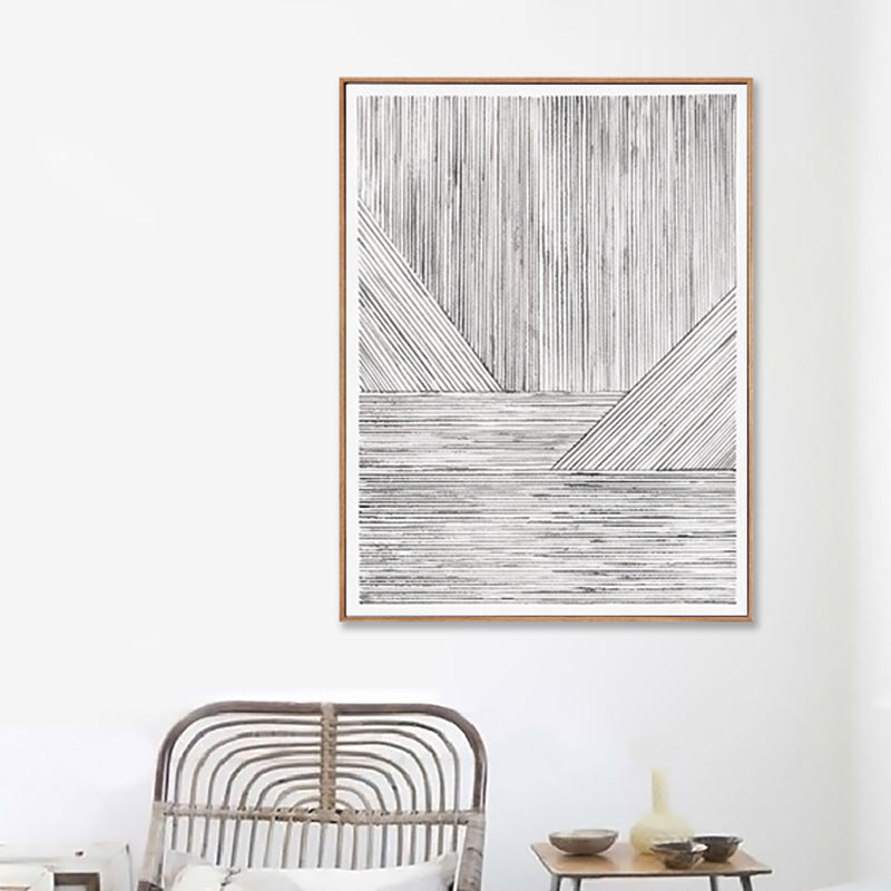 Illustration Devise Pattern Wall Print Dining Room Abstract Canvas in Light Color