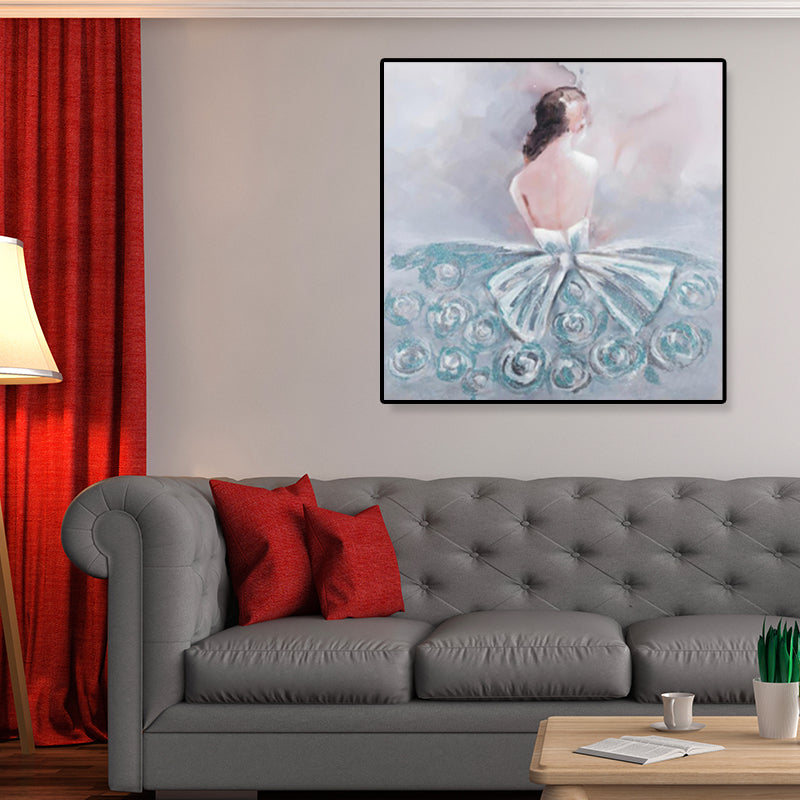 Light Color Glam Canvas Ballet Girl Art Print for Dining Room, Multiple Sizes Options