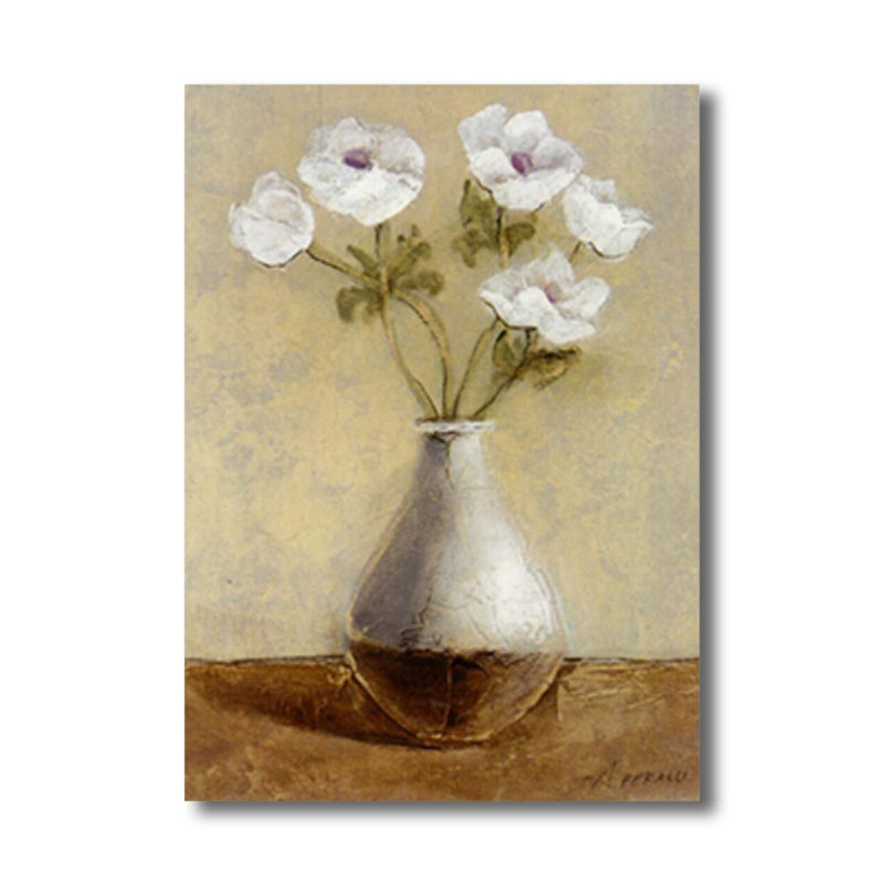 Zachte kleur bloem canvas print schilderijen hedendaagse getextureerde muur decor voor slaapkamer
