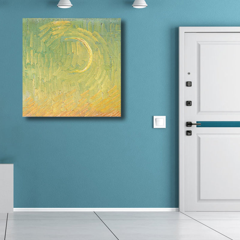 Van Gogh Starry Sky Canvas Art Kids Style Textured Painting Wall Decor for Living Room
