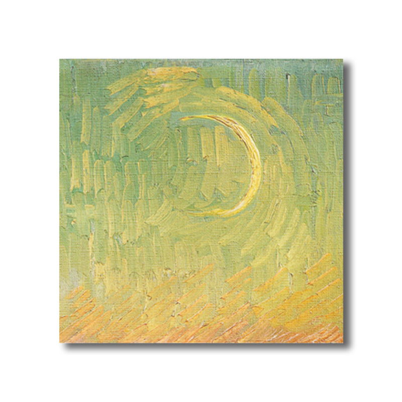 Van Gogh Starry Sky Canvas Art Kids Style Textured Painting Wall Decor for Living Room