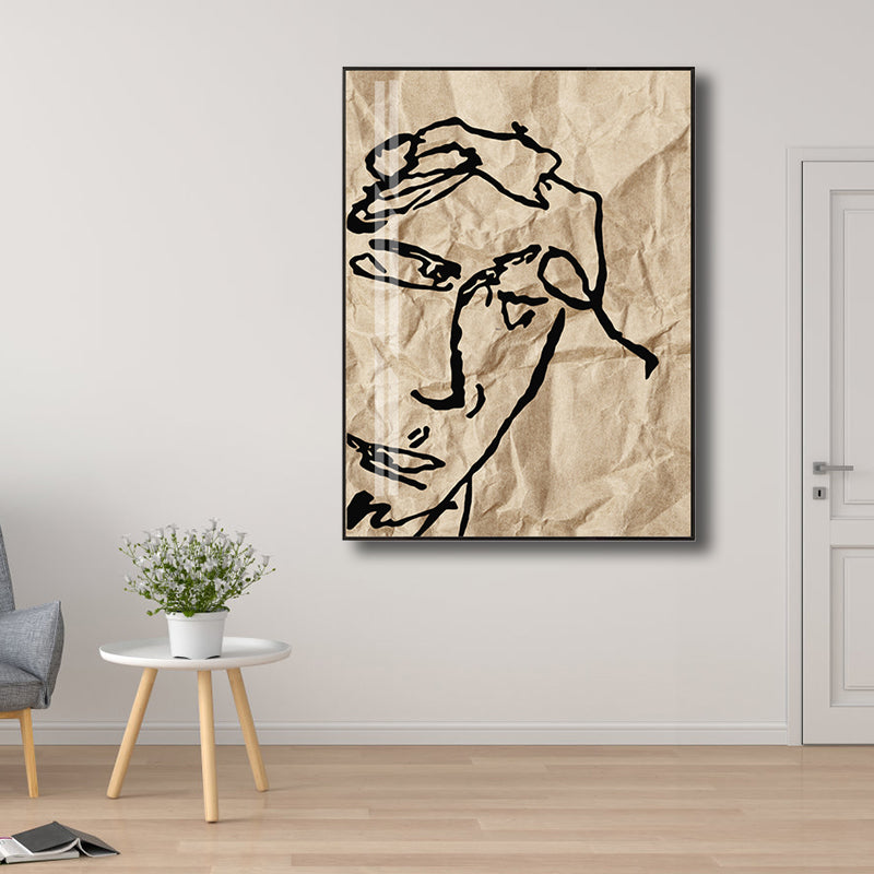 Soft Color Abstract Pattern Painting Textured Scandinavian Living Room Canvas Wall Art