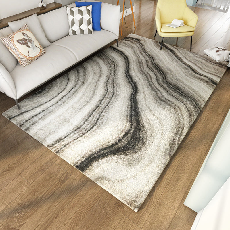 Modernist Abstract Rug Multicolor Polyester Rug Non-Slip Pet Friendly Washable Are Rug for Living Room