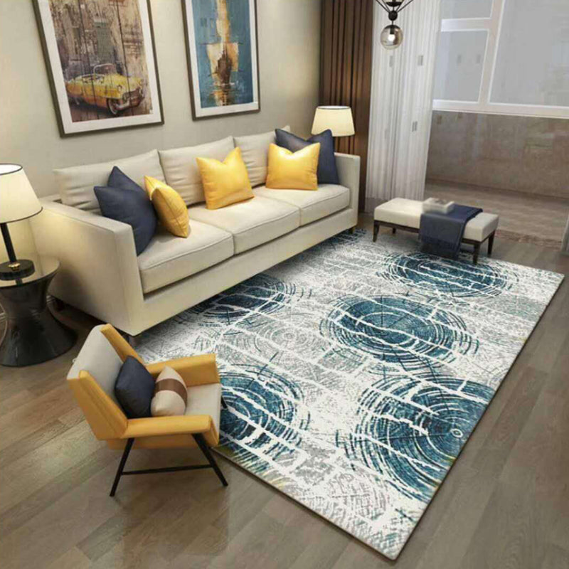Multicolor Abstract Rug Polyester Modern Rug Pet Friendly Washable Non-Slip Area Rug for Living Room