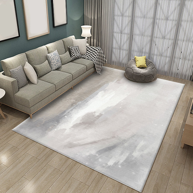 Funky Brushstroke Pattern Rug Multicolor Modernism Rug Polyester Pet Friendly Washable Non-Slip Area Rug for Bedroom