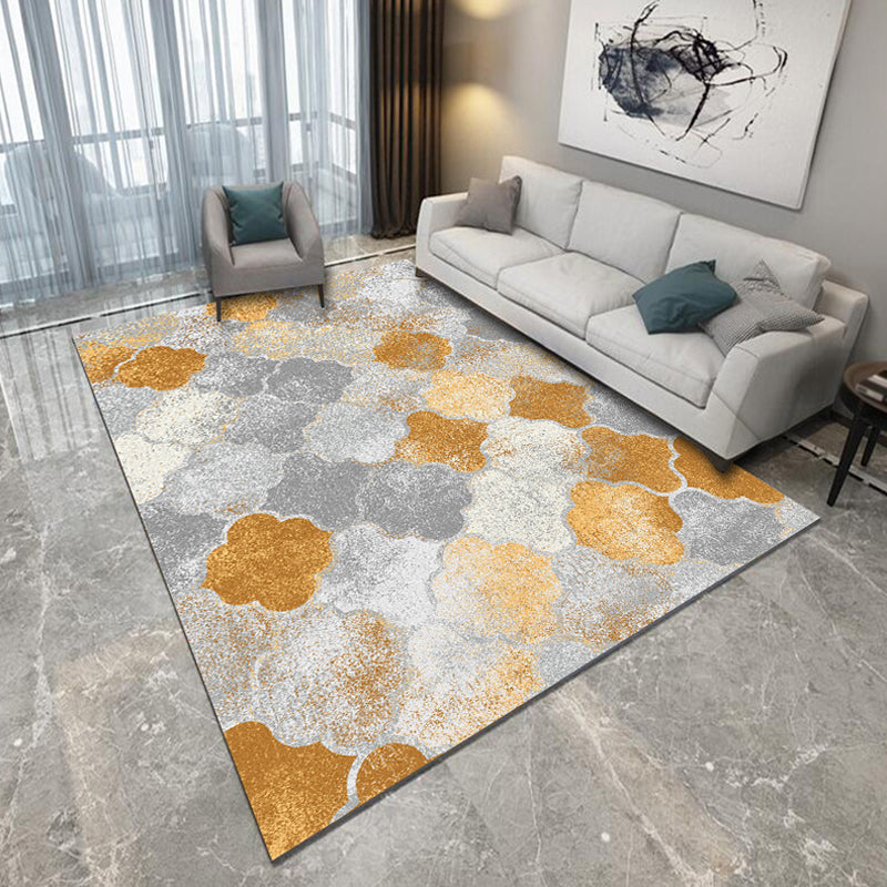 Funky Geometric Pattern Rug Multicolor Modernism Rug Polyester Pet Friendly Washable Non-Slip Area Rug for Bedroom