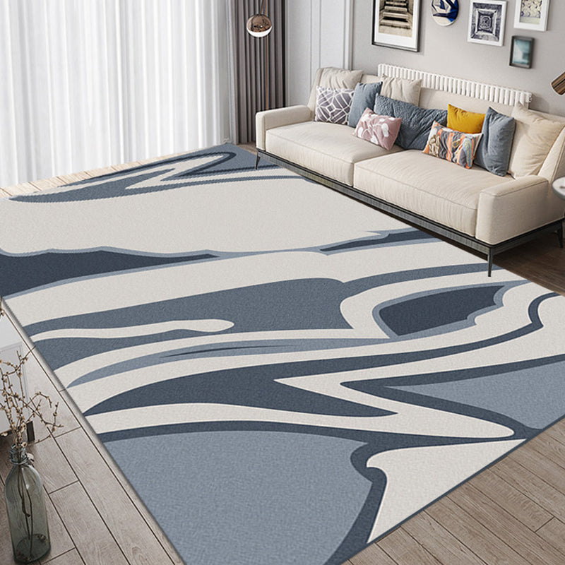 Multicolor Colorblock Rug Polyester Modern Rug Pet Friendly Washable Non-Slip Area Rug for Living Room
