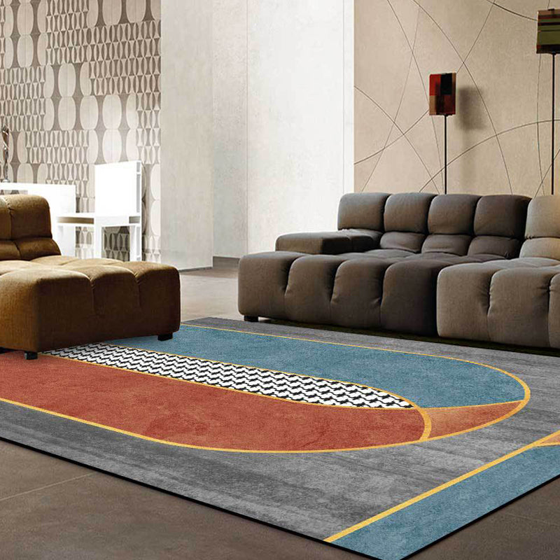 Stylish Geometric Pattern Rug with Houndstooth Grey Modern Rug Polyester Pet Friendly Washable Non-Slip Area Rug for Bedroom