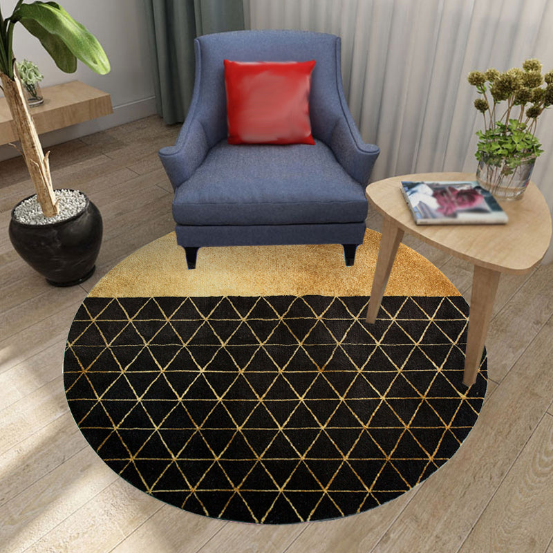 Multikoler geometrischer Muster Teppich Polyester Minimalist Teppich Haustierfreundlicher Waschablen Nicht-Schlupf-Fläche Teppich für Wohnzimmer