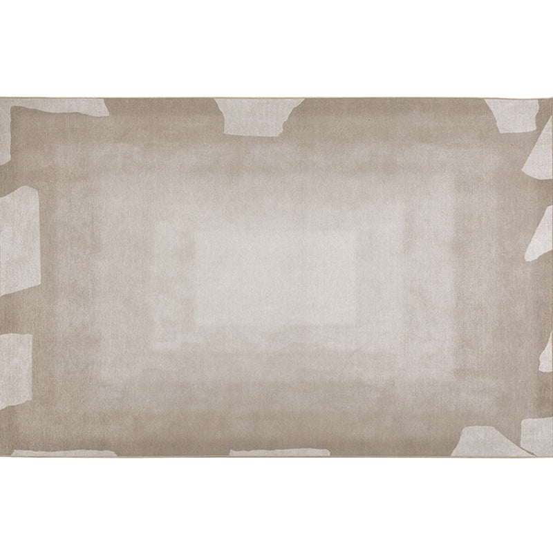 Yellow Living Room Rug Modernist Abstract Rug Chenille Washable Anti-Slip Backing Pet Friendly Carpet