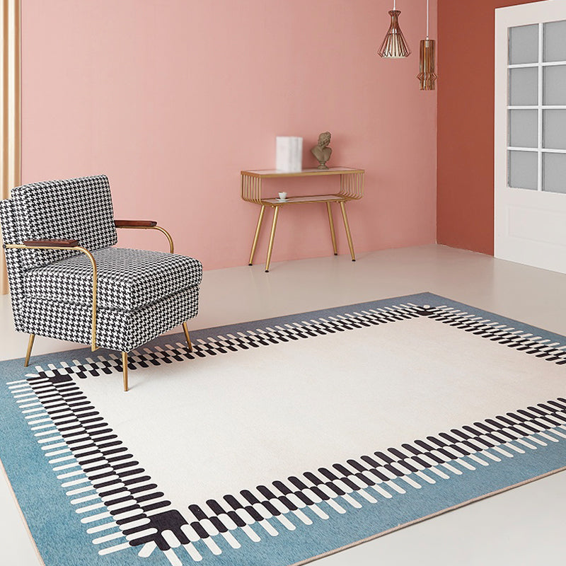 Geometric Pattern Rug Chenille Modern Rug Pet Friendly Washable Non-Slip Area Rug for Living Room