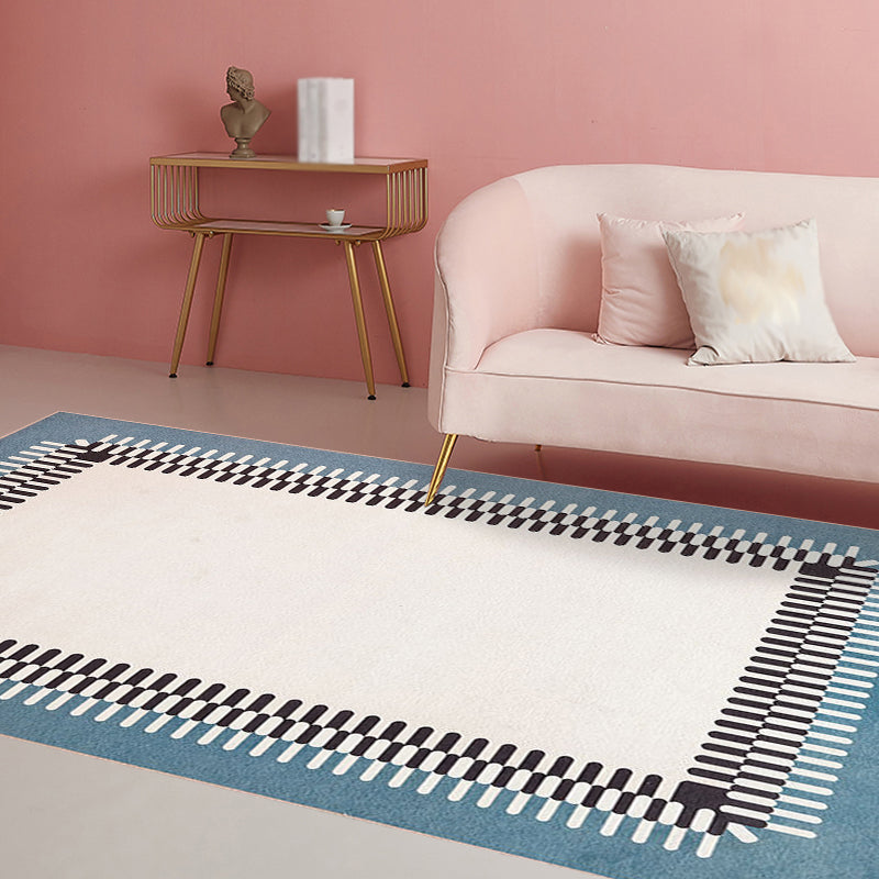 Geometric Pattern Rug Chenille Modern Rug Pet Friendly Washable Non-Slip Area Rug for Living Room