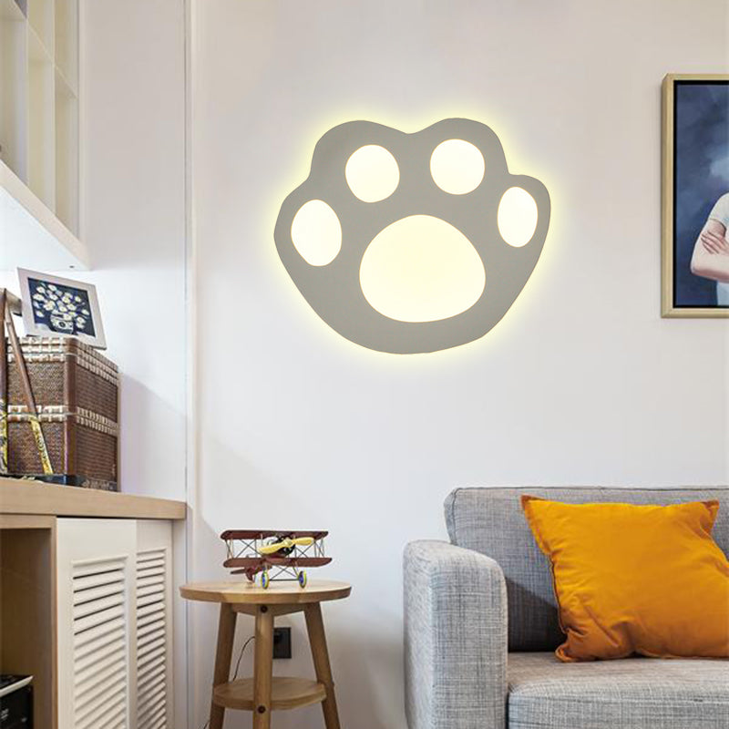 Flat Cartoon Shape Wall Light  Modern Stylish Acrylic LED Wall Lamp in White for Stair