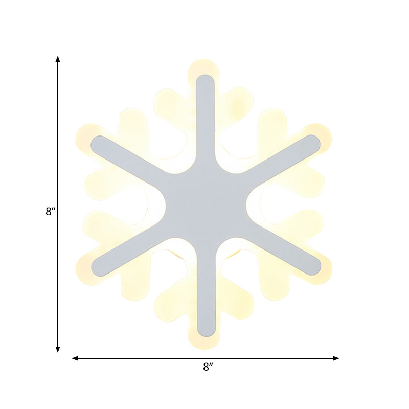 Flat Cartoon Shape Wall Light  Modern Stylish Acrylic LED Wall Lamp in White for Stair