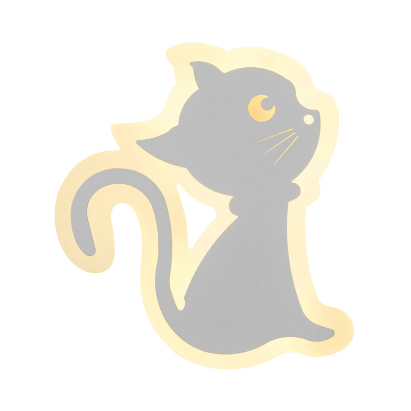 Mooie dieren slanke wandwandcrème Acryl Wit LED -wandlicht voor de kleuterschool van de verpleegkamer